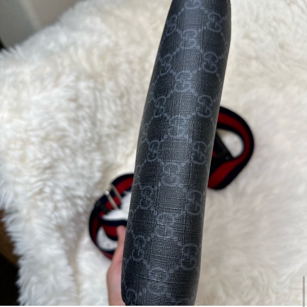 Gucci Messenger Bag Black/Gray Canvas - Picture 15 of 16